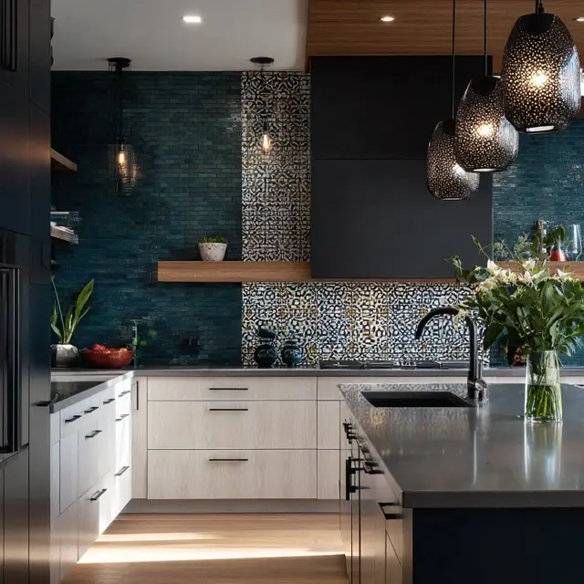 Backsplash Accent Walls for Bold Kitchens - Kitchen Backsplashes | Laravel