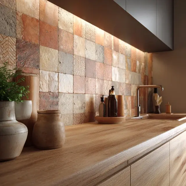 Kitchen Backsplash Ideas with Warm Earth Tones - Kitchen Backsplashes | Laravel