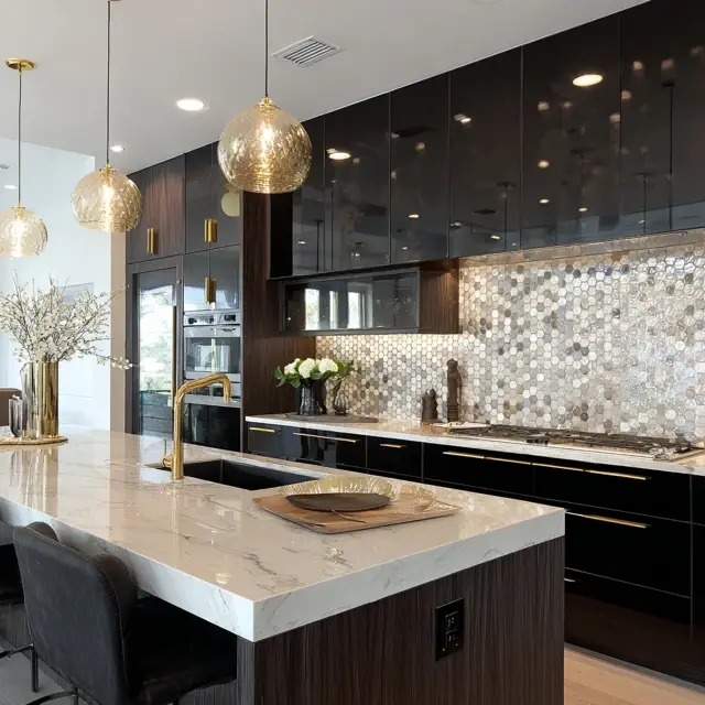 Backsplash Ideas That Complement Dark Cabinets - Kitchen Backsplashes | Laravel