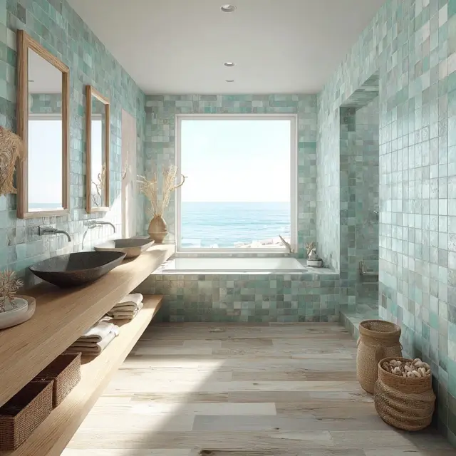 Coastal Bathroom Backsplash Ideas with Relaxing Vibes - Bathroom Backsplashes | Laravel