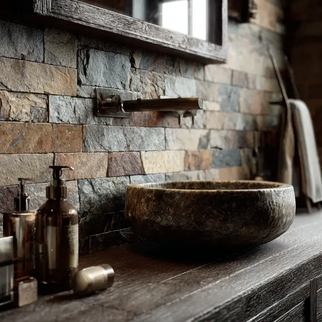 Stone Bathroom Backsplash Ideas for Natural Appeal - Bathroom Backsplashes | Laravel