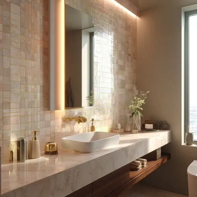 Bathroom Backsplash Ideas to Brighten a Dark Space - Bathroom Backsplashes | Laravel