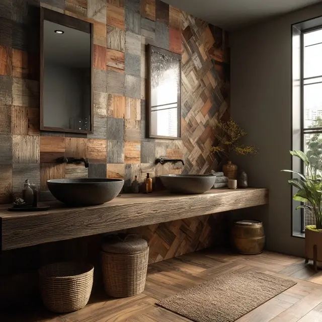 Wood-Look Backsplash Ideas for Cozy Bathrooms - Bathroom Backsplashes | Laravel