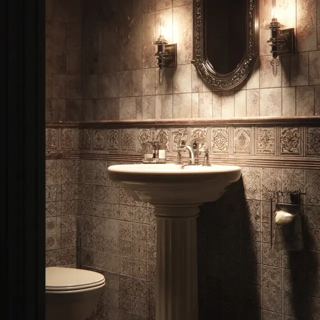 Bathroom Backsplash Ideas to Showcase a Pedestal Sink - Bathroom Backsplashes | Laravel