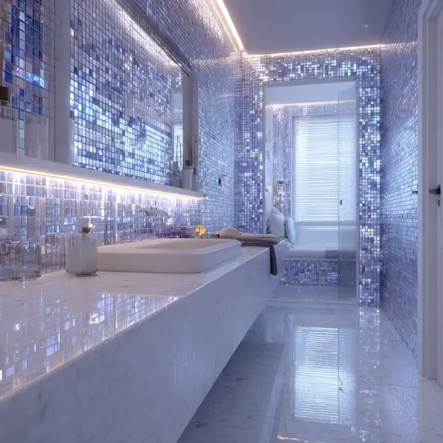 Bathroom Backsplash Designs That Shine with Light - Bathroom Backsplashes | Laravel