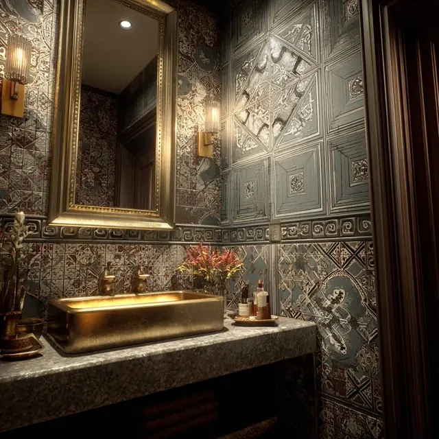 Bathroom Backsplash Designs Perfect for Powder Rooms - Bathroom Backsplashes | Laravel