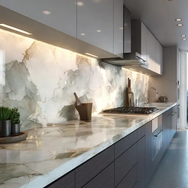 Quartz Backsplash Ideas for Sleek Kitchens - Backsplash Materials | Laravel
