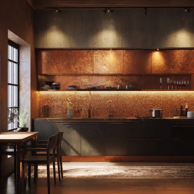 Copper Backsplash Styles for Warm Kitchens - Backsplash Materials | Laravel