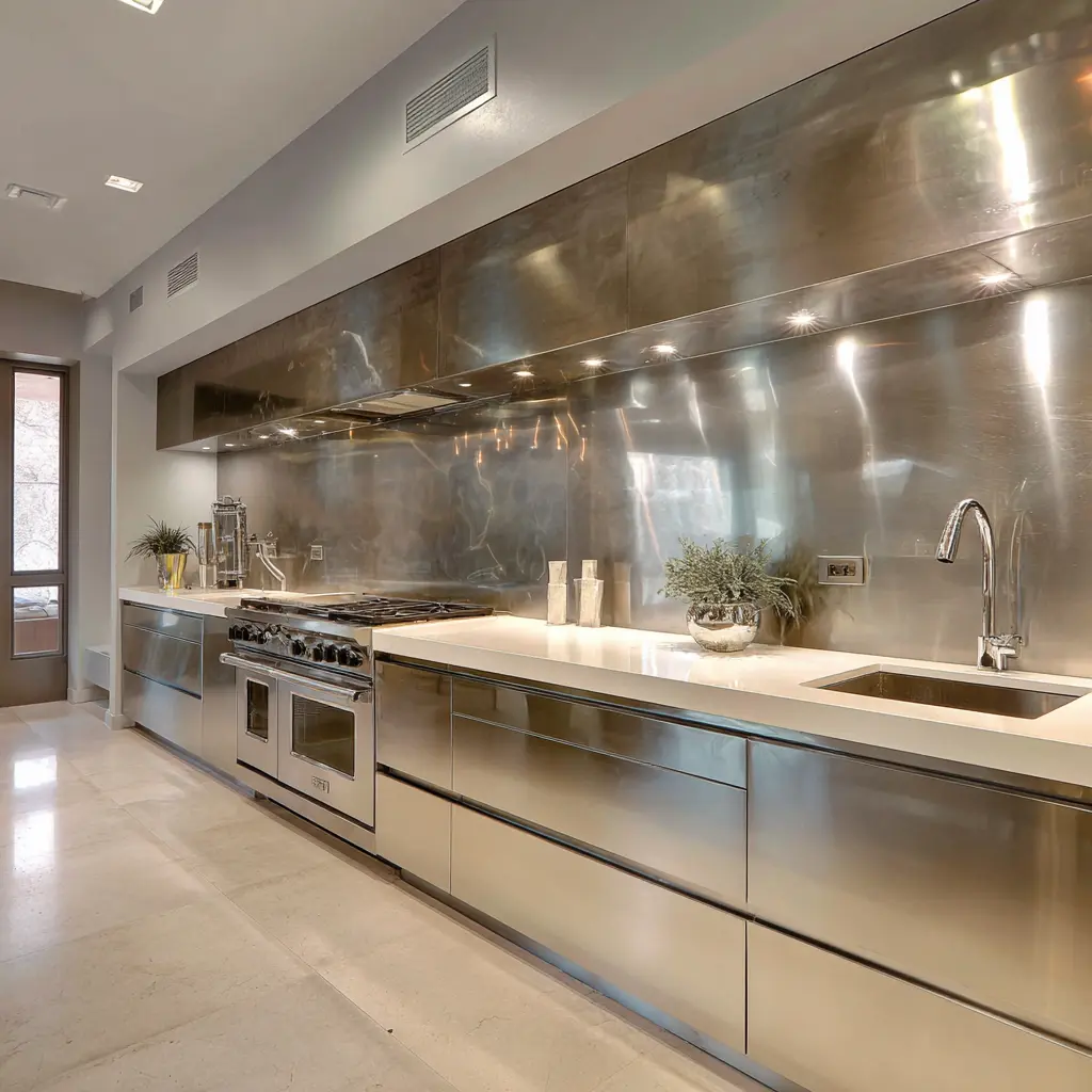 Metal Sheet Backsplash for Contemporary Looks - Backsplash Materials | Laravel