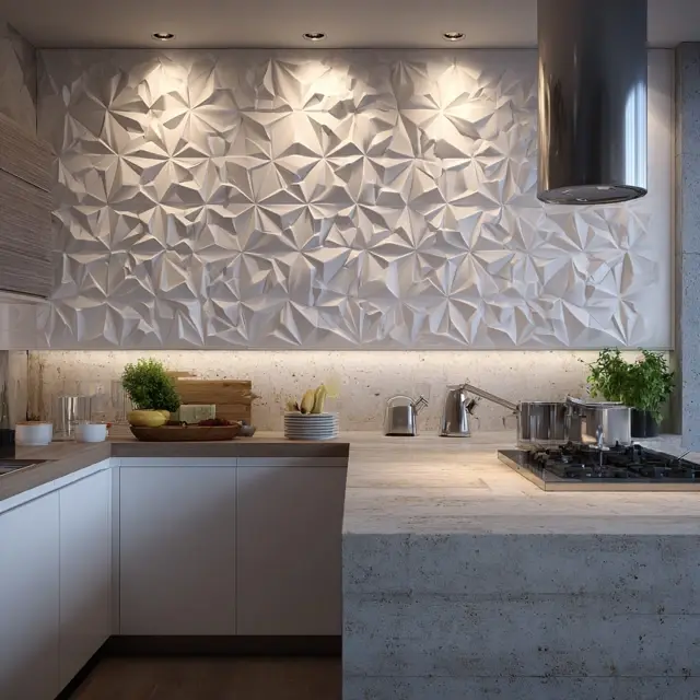 3D Tile Backsplash Ideas for Extra Dimension - Backsplash Materials | Laravel