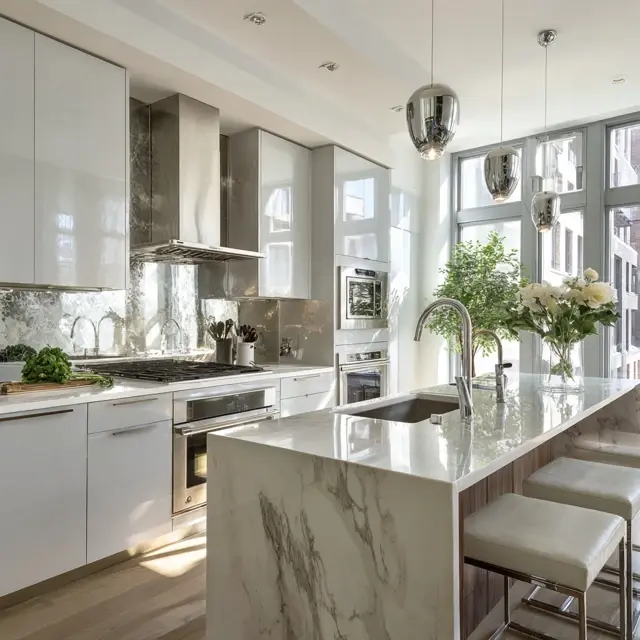 Mirror Backsplash for Light-Filled Kitchens - Backsplash Materials | Laravel