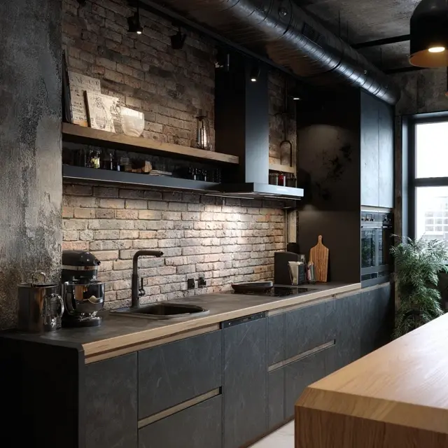 Brick Veneer Backsplash for Urban Kitchens - Backsplash Materials | Laravel