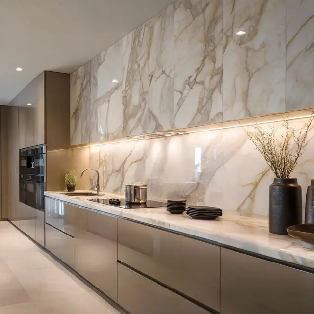 Porcelain Slab Backsplash for Seamless Style - Backsplash Materials | Laravel