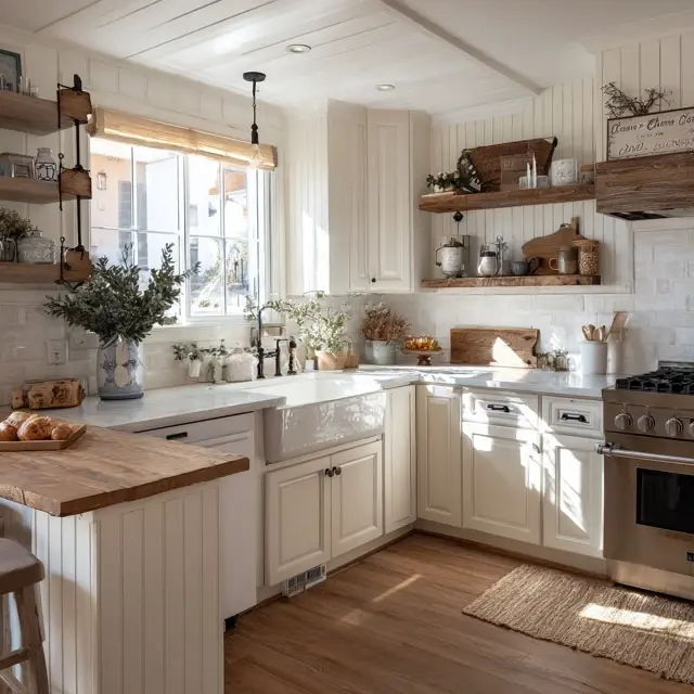 Beadboard Backsplash for Cottage Kitchens - Backsplash Materials | Laravel