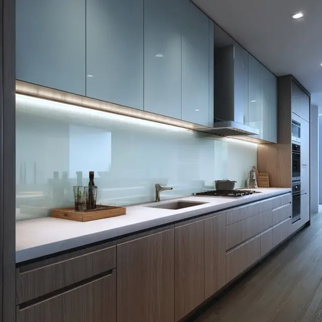 Frosted Glass Backsplash for Modern Elegance - Backsplash Materials | Laravel