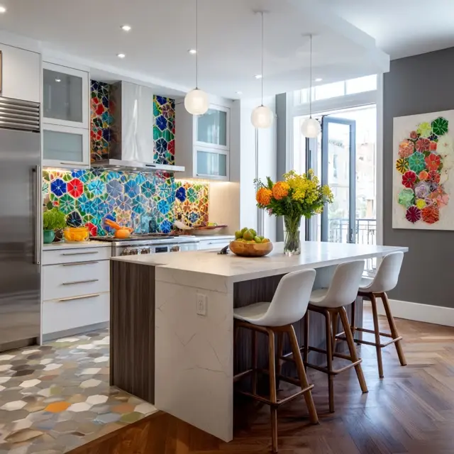 Backsplash Ideas That Bring Color into Kitchens - Trends & Inspiration | Laravel