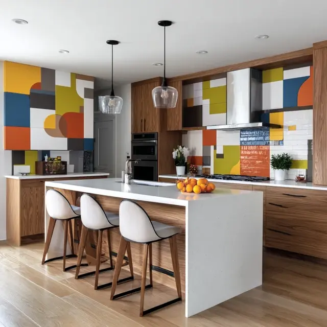 Playful Color Block Backsplash Inspirations - Trends & Inspiration | Laravel