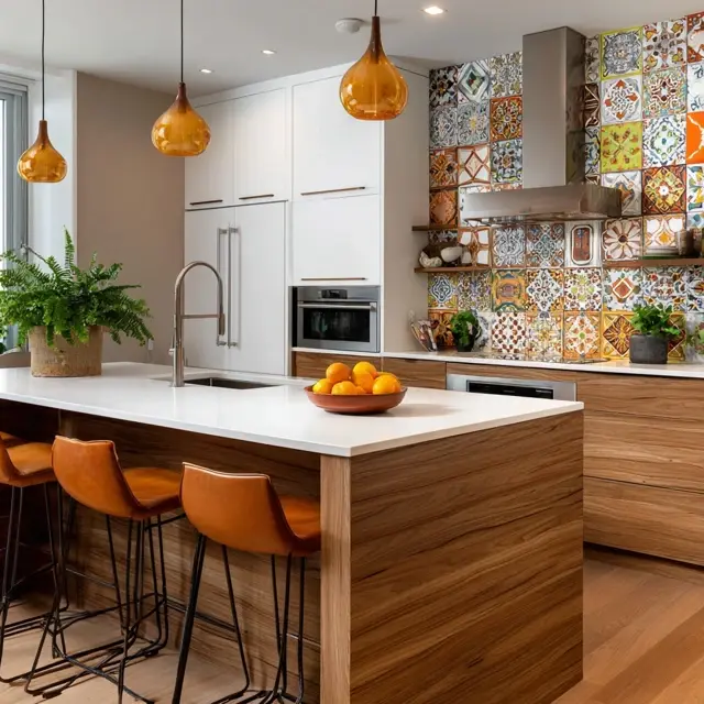 Playful Tile Mix Backsplash Inspirations - Trends & Inspiration | Laravel